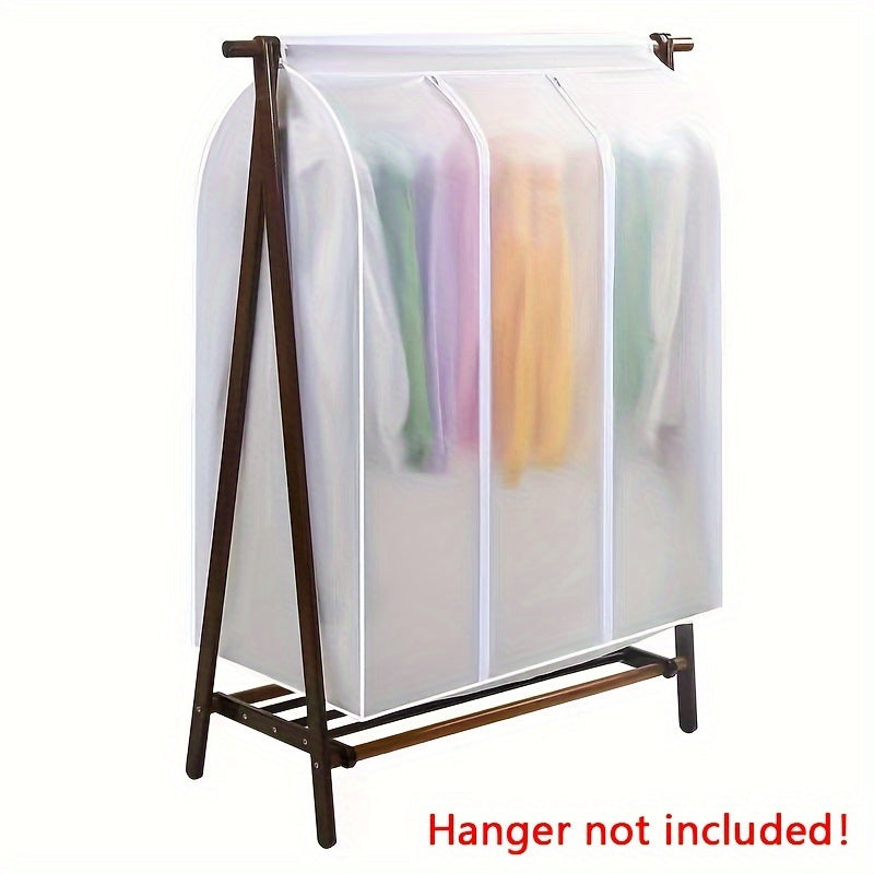 Cover your garments with this transparent dust cover bag featuring a zipper closure. Keep your clothes protected and organized in your closet, bedroom, home, or dorm with this portable wardrobe storage organizer essential for dresses and other clothing