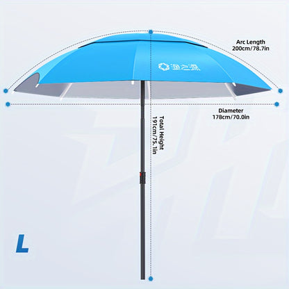 Yuzhiyuan 1pc Fishing Umbrella, Portable and Durable with Fixed Ground Plug, Suitable for Multiple Terrains