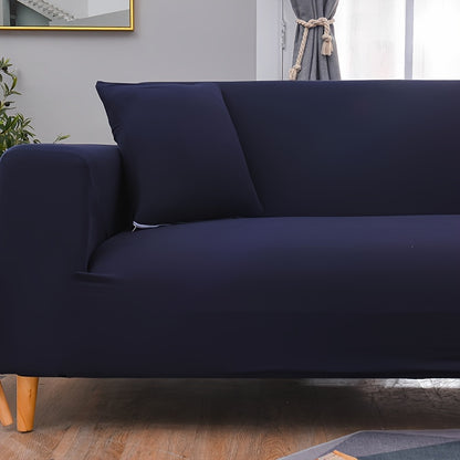 Modern sofa cover with non-slip elastic band, machine washable, made of 95% polyester and 5% spandex. Compatible with various sofa sizes, no printing, stitched craftsmanship, fabric weight of 100-120 g/m².