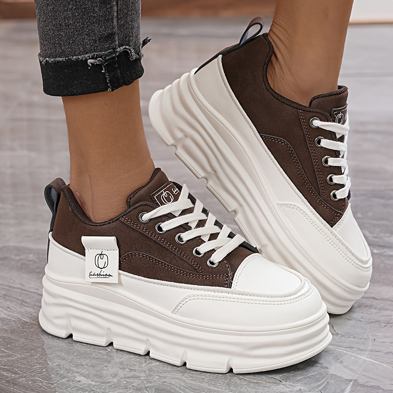 Spring 2025 trendy high-top sneakers for women with added height.