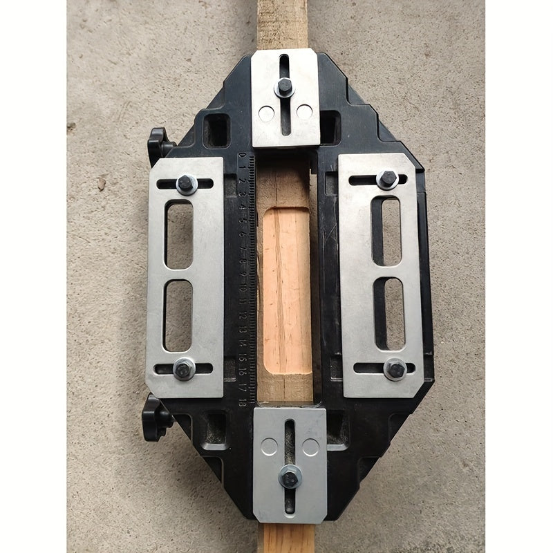 Wooden door hinge hole opener for easy installation of locks, furniture hinges, and drilling tools.