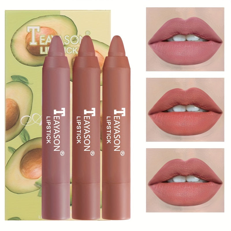 3-piece Nude Matte Lip Set - Perfect Valentine's Day Gift