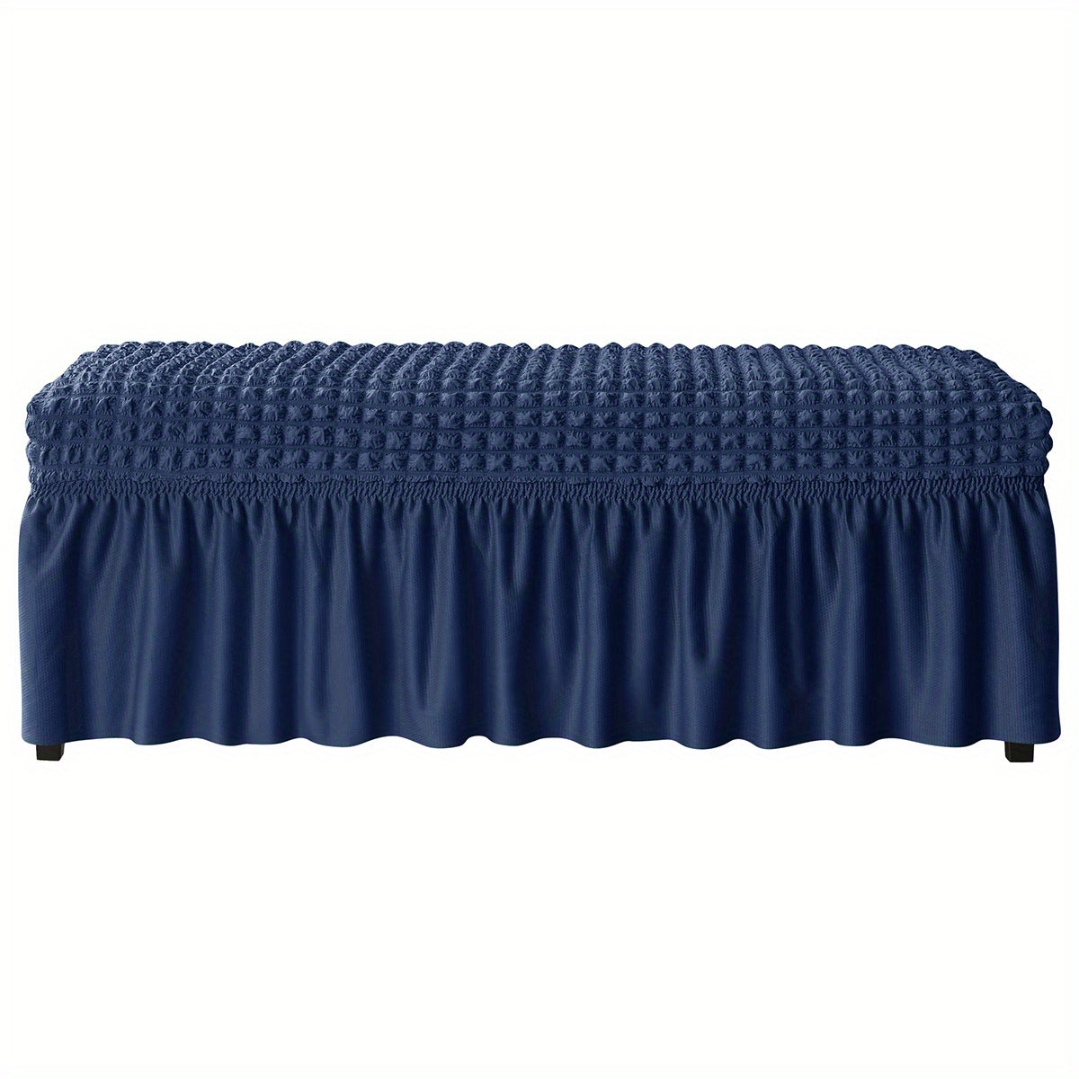 Protect your furniture in style with our durable seersucker bench cover, the perfect home decor accessory for any bedroom, office, or living room.