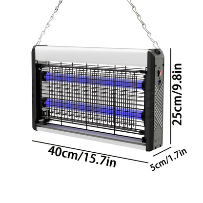 USB-powered wall-mounted insect killer lamp with blue light technology, ideal for home and business use. Perfect for restaurants, living rooms, bedrooms, kitchens, and patios. Features