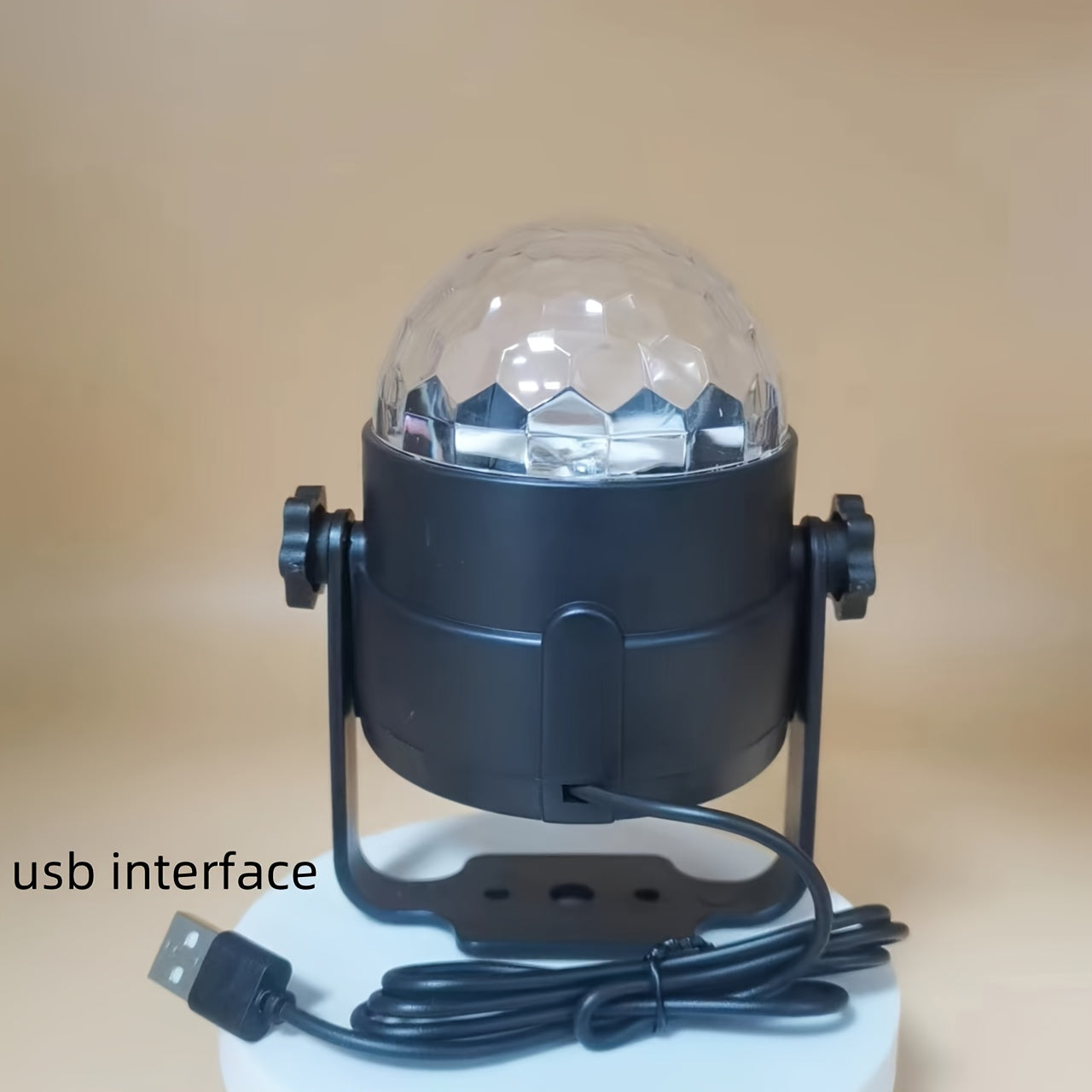 Crystal Magic Sphere Disco Ball Light Projector, USB-Powered, Indoor/Outdoor Strobe Light for Parties, Weddings & Birthdays, No Battery Required