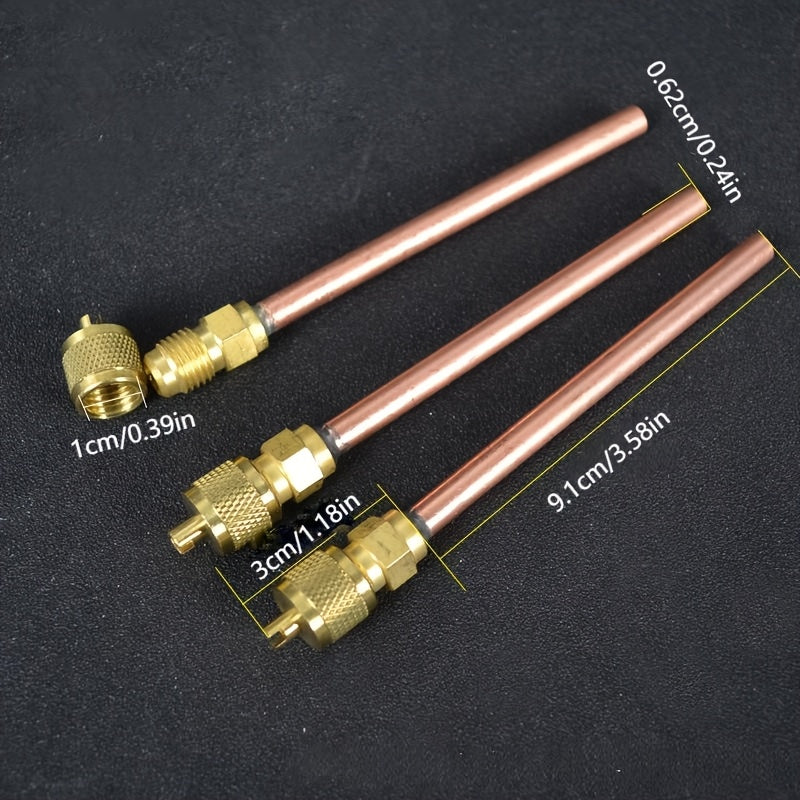 HS-110 High-Quality Metal Refrigerator Check Valve Needle Valve for AC Accessories, Quick Coupling Fluorination Liquid Nozzle - No Electricity Needed