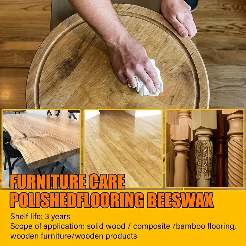 Redwood Maintenance & Polishing Oil for Wooden Floors and Composite Surfaces - Beeswax Furniture Polish Kit with Sponge, Essential for Home Cleaning