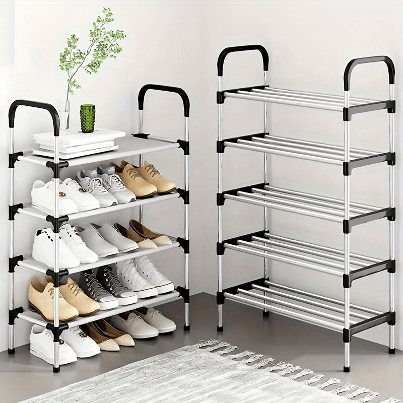 Durable Steel Shoe Rack with Multiple Layers - Spacious Storage, Simple Setup, Ideal for Home and Dorm Organization - Great for Entryway, Bedroom, or Living Room Use