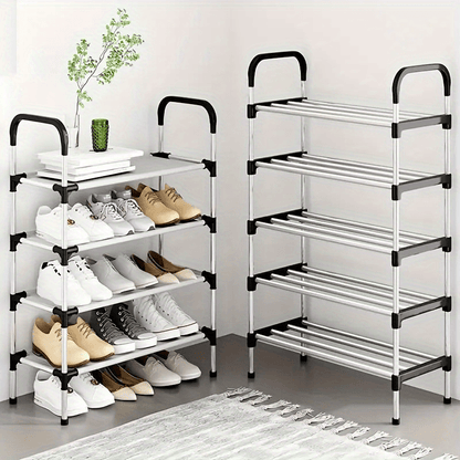 Durable Steel Shoe Rack with Multiple Layers - Spacious Storage, Simple Setup, Ideal for Home and Dorm Organization - Great for Entryway, Bedroom, or Living Room Use