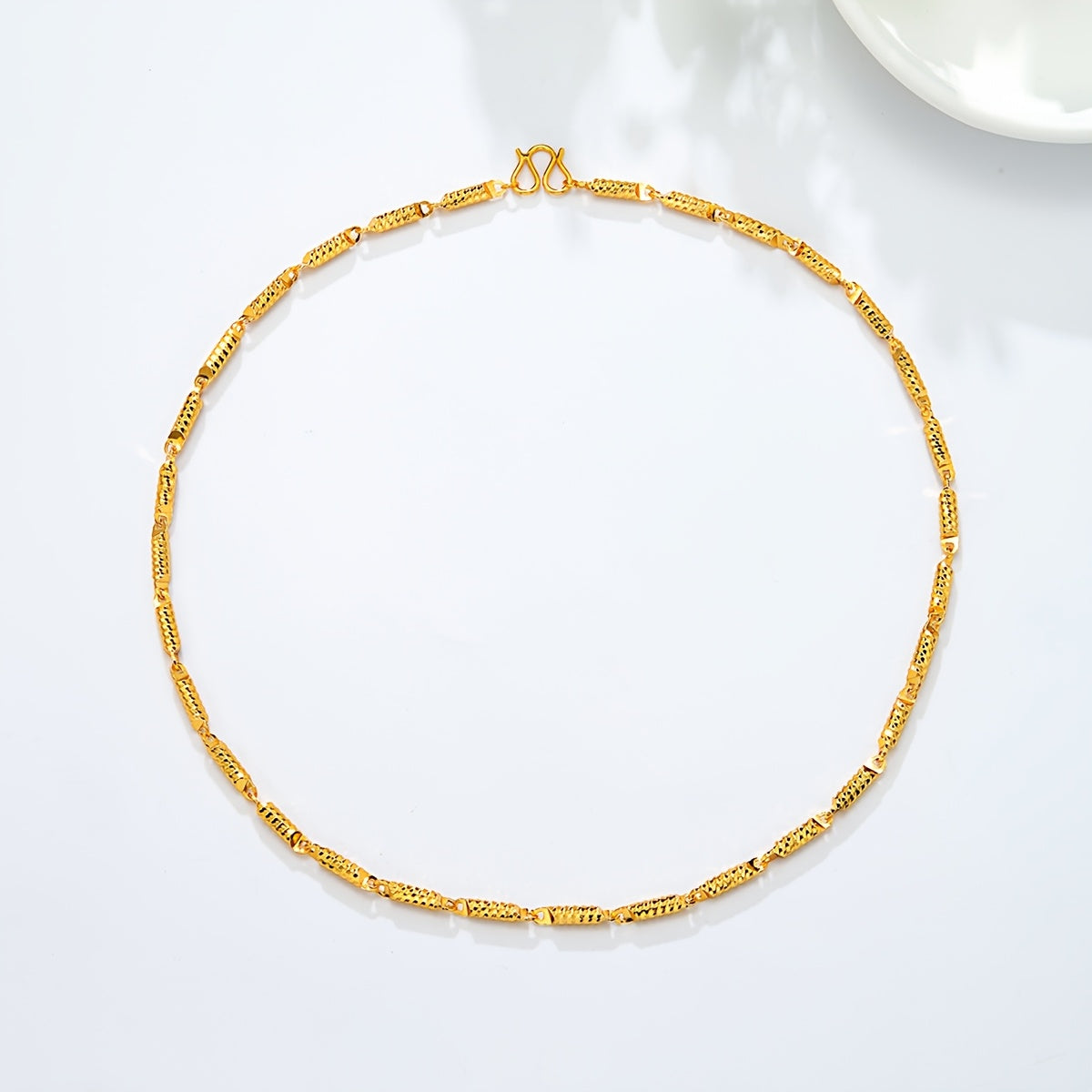 Minimalist Link Chain Necklace, Fashion Jewelry in 24K Gold Plating, Perfect for Everyday Wear or Valentine's Day Gift, Handcrafted in Southeast Asia, 1 piece