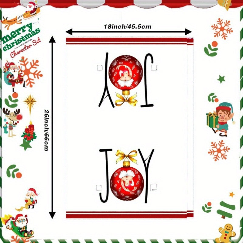 2 pieces of soft Merry Christmas wintertime decoration, measuring 18 by 66.04 cm, LWPTC