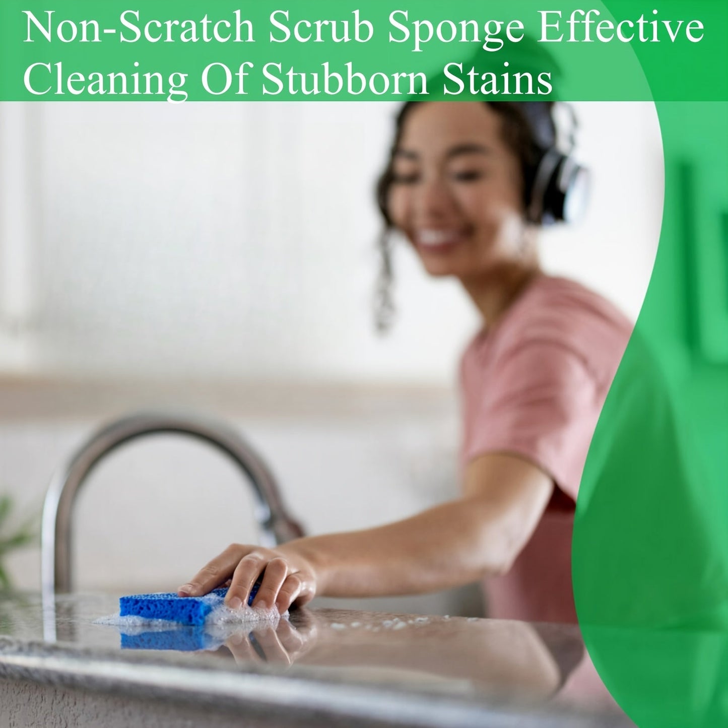 Multipack of 4, 6, or 12 Zero Scratch Scrubbing Sponges - Perfect for Washing Dishes, Cleaning Kitchen and Bathroom Surfaces. Safe for Non-Stick Cookware, Multi-Purpose Household Cleaning Pads. Double-Sided Design for Maximum Absorbency and Scratch-Free