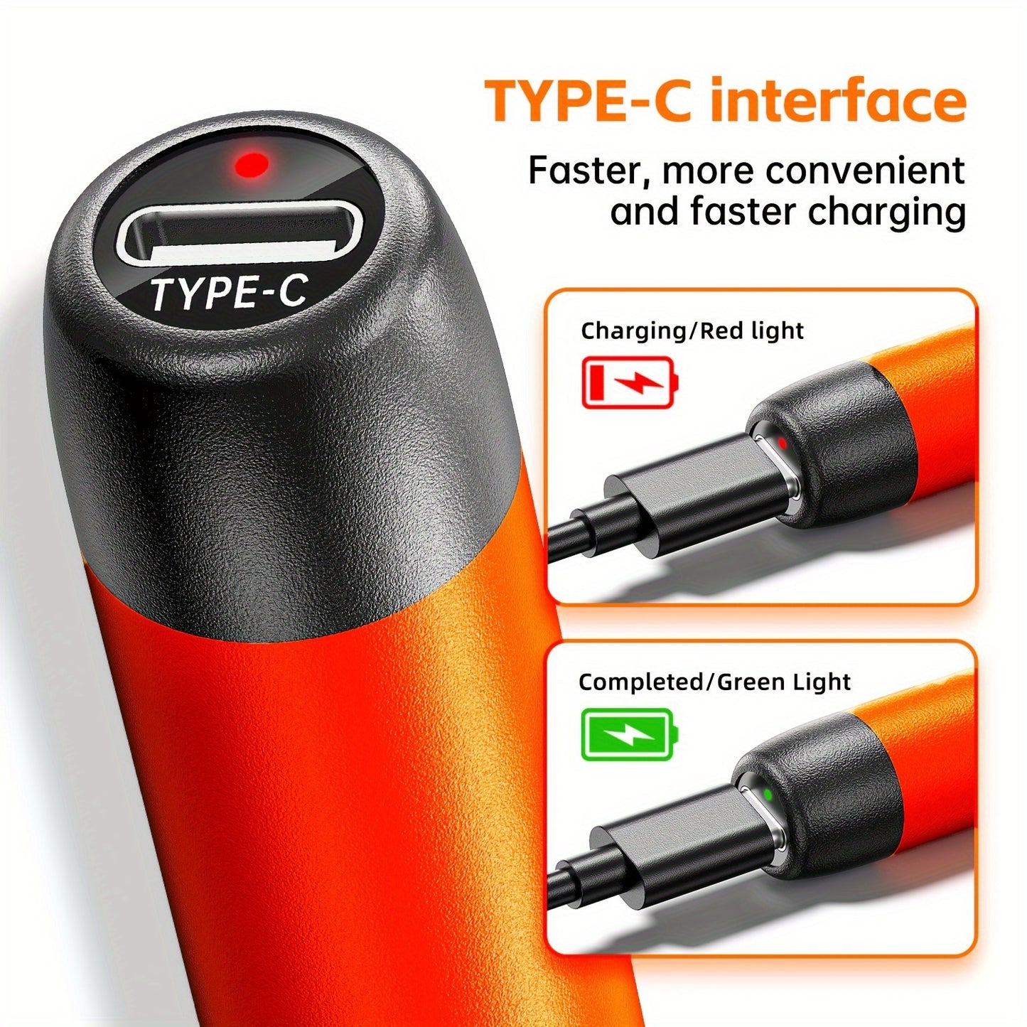 Portable USB soldering iron with adjustable temperature, LCD display, and rechargeable battery. No assembly needed. Includes storage box. Ideal for home DIY projects. Available in red