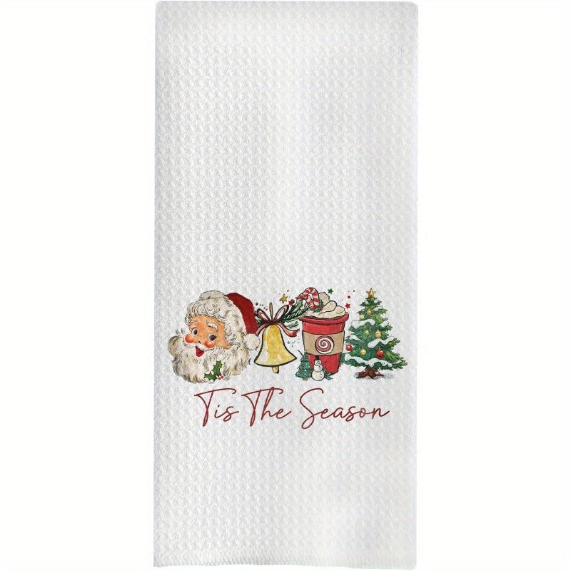 Get ready for the holiday season with festive kitchen towels in a retro Christmas design. These kitchen tea towels are perfect for your kitchen and bathroom décor during the Christmas season. Celebrate with the classic 1-piece 45.72 x 66.04 cm Christmas