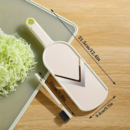 1-piece Manual Cabbage Shredder made of ABS Plastic with Stainless Steel Blade, perfect for slicing and chopping vegetables in the kitchen. This salad prep tool does not require any power and can be used for grinding various vegetables such as cabbage