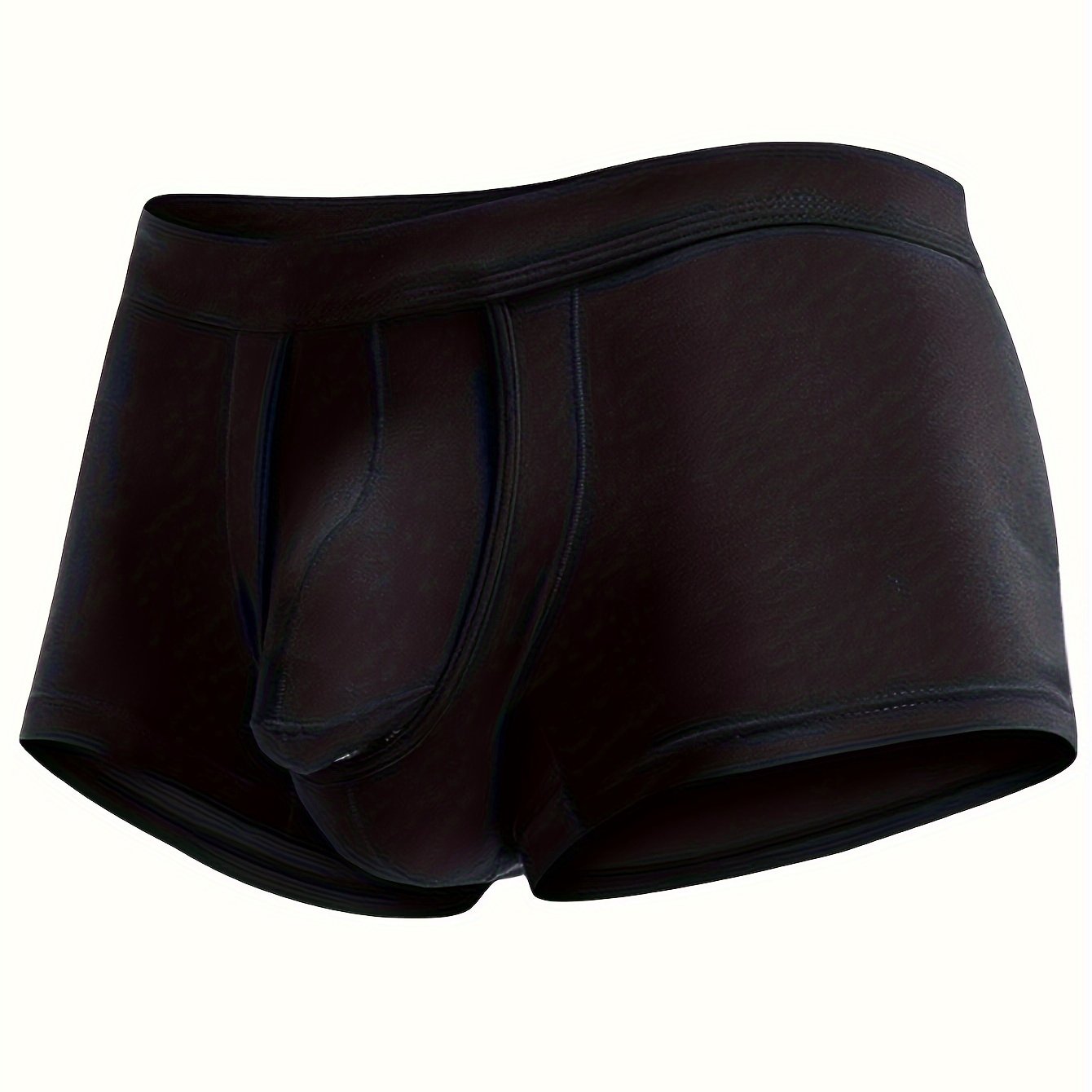 Men's sports boxer with bullet type separation and wear-resistant leg design.