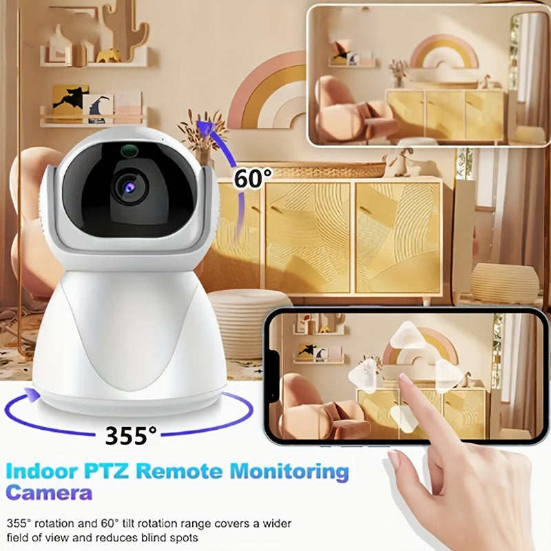 High Security Wireless Wifi Home Camera with Pet Monitor & Smart IP Camera. Features include Wireless connectivity, Night Vision for Home Security, Two-way Voice communication, and Cloud storage (chargeable, memory card not included).