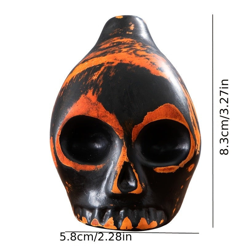 Aztec Death Whistle: Handcrafted Ceramic Skull Instrument Replica, Perfect Gift for History Enthusiasts and Collectors, Battery-Free.