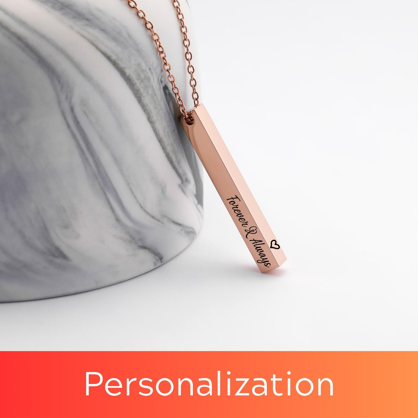 Elegant Custom Engraved Vertical Bar Necklace for Women - Personalized with Name and Date - Available in Gold, Silver, and Rose Gold - Stylish Alloy Jewelry for Everyday Wear or Gifting - 3D Design with Coordinates