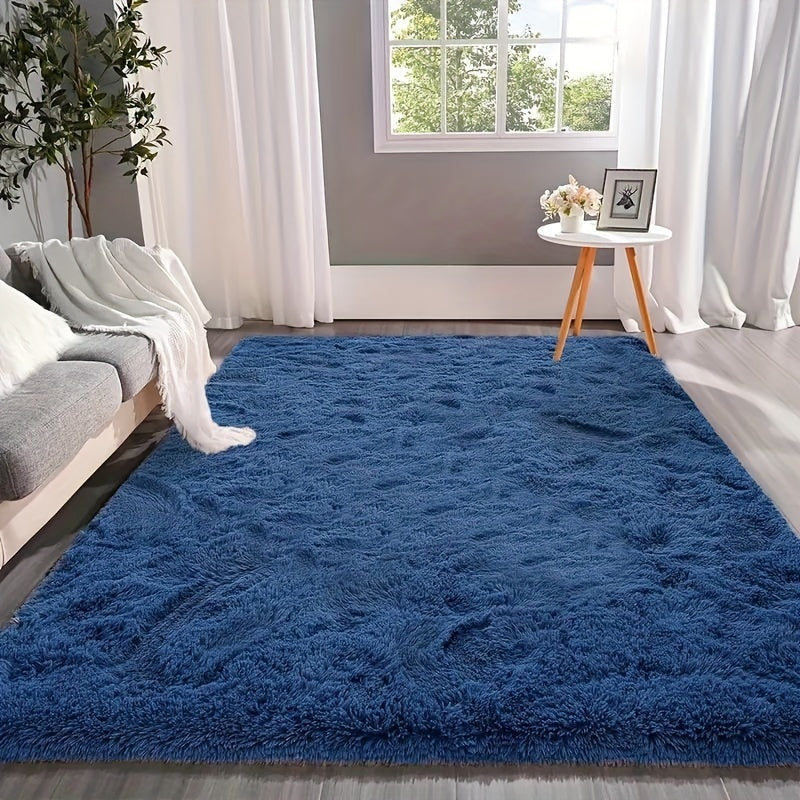 Luxurious Lake Blue Geometric Furry Carpet, Soft and Fluffy, Non-Slip, Machine-Made from High-Quality Polyester. Comes in Various Sizes for Living Rooms, Bedrooms, Hallways, Offices, and Indoor Spaces. Ideal for Christmas, Halloween, Thanksgiving