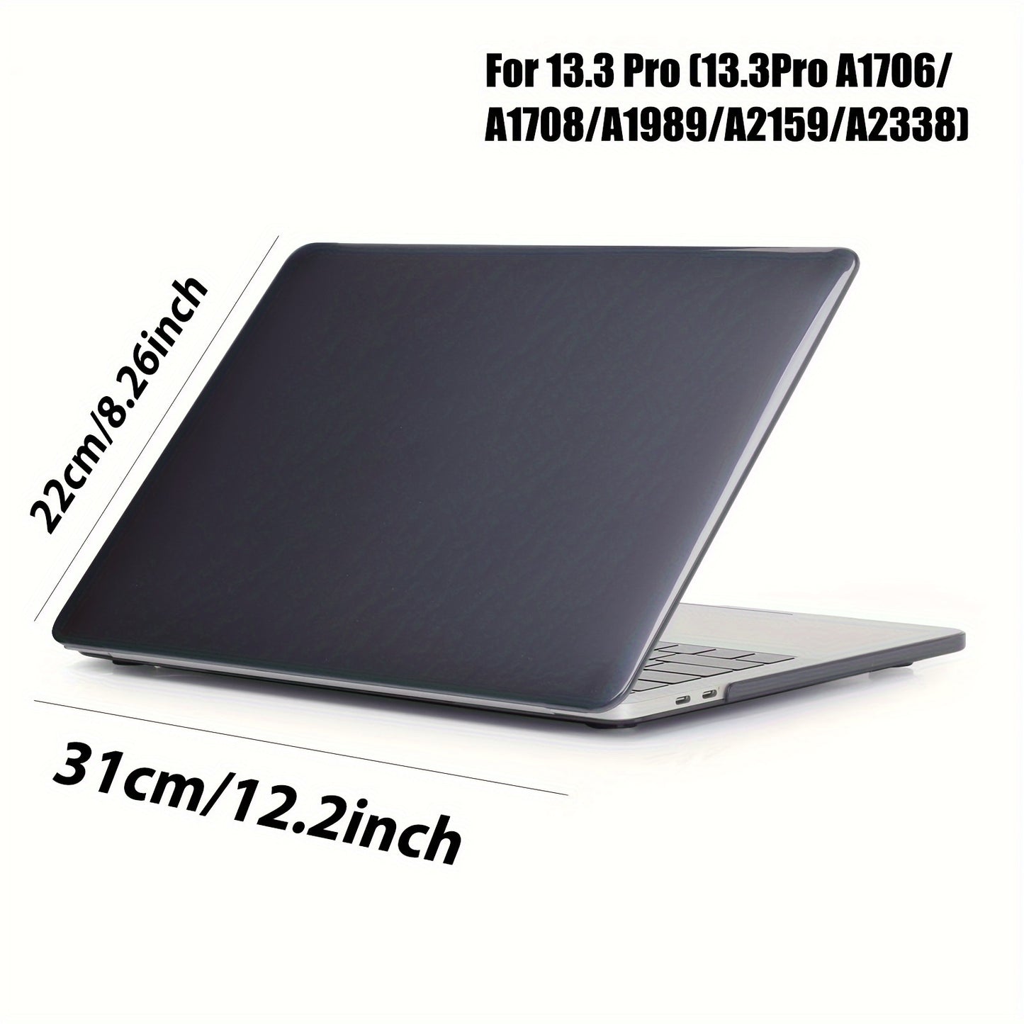 Protective case for MacBook Air/Pro, with non-slip pad and waterproof/dust-proof features. Fits models A2485, A2780, A2681, A2337, A2338.