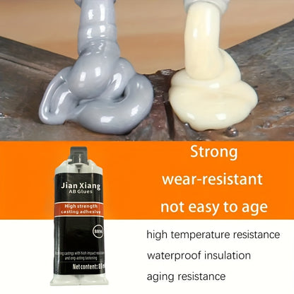 85ml Magic Repair Glue, AB Glue for strong iron bonding and heat resistant cold welding. Non-toxic, waterproof and strong.