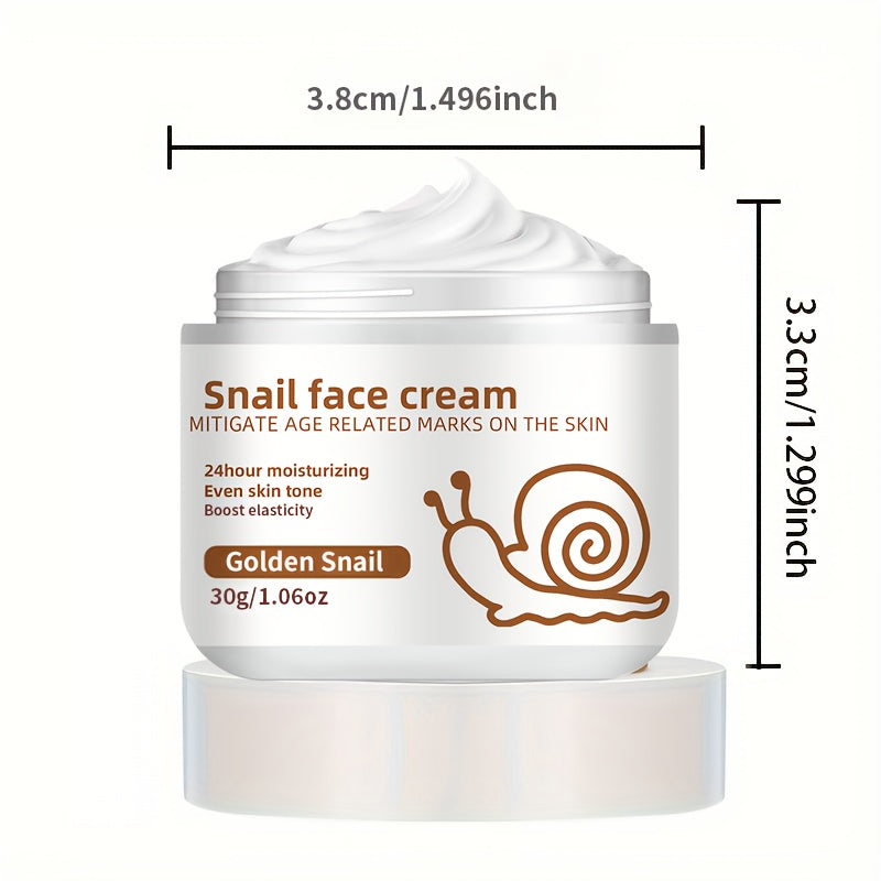 ZERELLE Snail Face Cream 60g - Hypoallergenic, Moisturizing cream for all skin types, with Hyaluronic Acid, Retinol, Vitamin C & E, Glycerin - Youthful skin care, Non-Sticky, 24-Hour