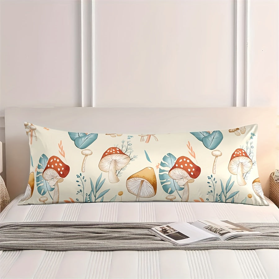 Cozy Long Pillowcase with Envelope Closure - Made of All-Season Polyester, Machine Washable, Perfect for Home Decor