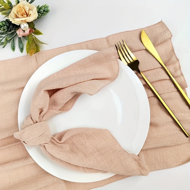 12-Pack of cotton napkins, perfect for various occasions. Reusable, solid color, square knit fabric cloth, measuring 41.91cm - ideal for dinner, wedding, Christmas, restaurant, banquet, and parties. Can also be used as tea towels.