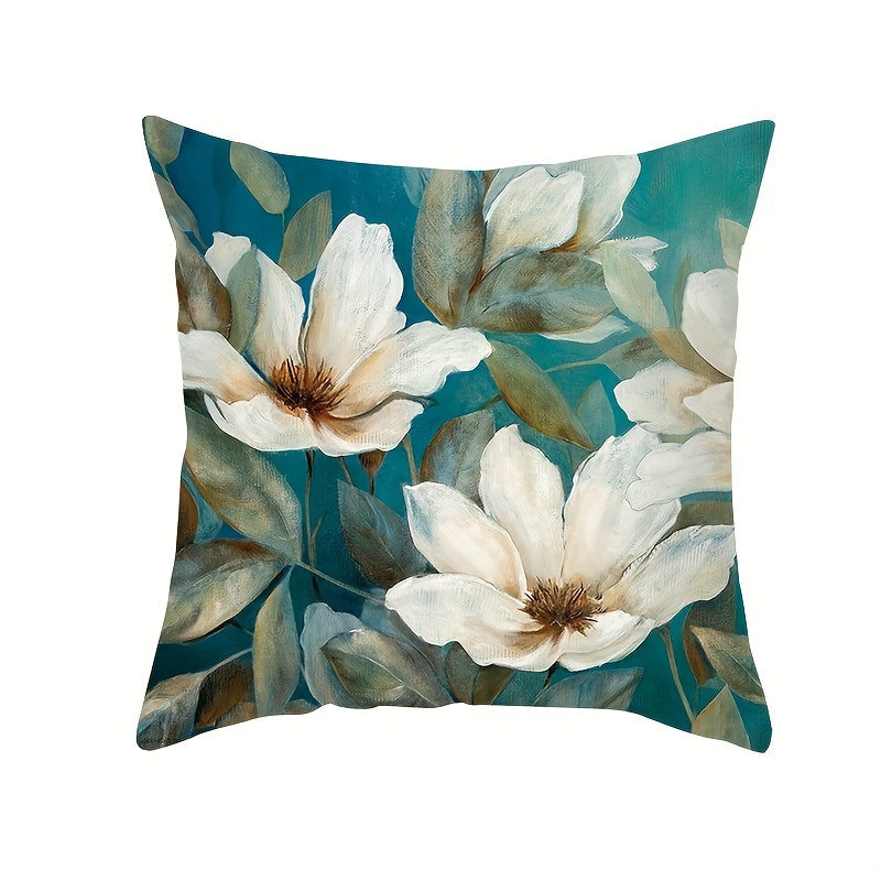 Blue Flowers Pillow Cover

- Single side square cushion cover
- Made of polyester material
- Perfect for room and home decor
- Modern sofa throw pillow cover
- Great for bedroom accessories
- Pillow insert not included