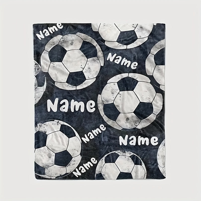 Upgrade your gift-giving game with a Custom Text Football Print Flannel Blanket. This cozy and personalized throw is the perfect Christmas gift for your son and grandson. Whether they use it on the couch, bed, during travel, camping, in the living room