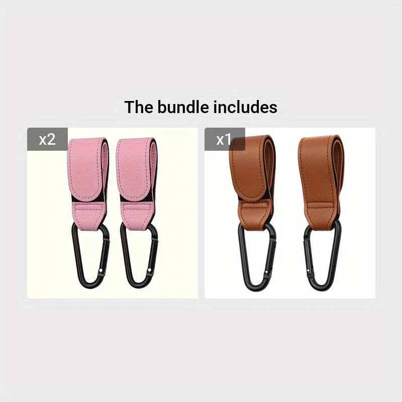 Two Stroller Hooks, Secure and Durable Metal Hooks for Strollers