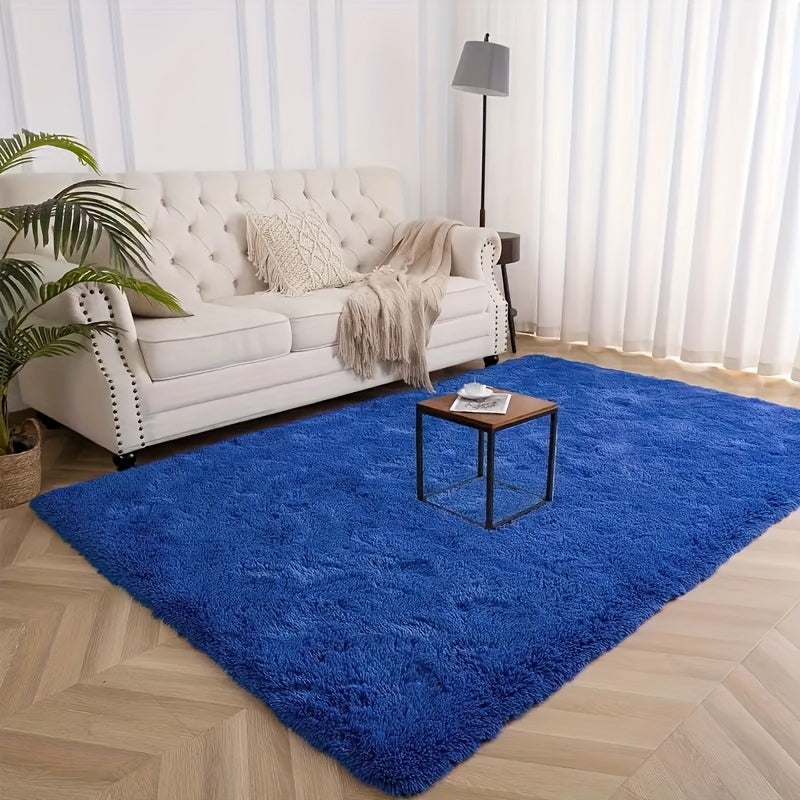 Luxurious Lake Blue Geometric Furry Carpet, Soft and Fluffy, Non-Slip, Machine-Made from High-Quality Polyester. Comes in Various Sizes for Living Rooms, Bedrooms, Hallways, Offices, and Indoor Spaces. Ideal for Christmas, Halloween, Thanksgiving