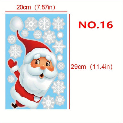 Get in the festive spirit with our 2024 Christmas Window Clings! This set includes 1pc featuring charming Snowflake & Santa Designs. These removable electrostatic stickers are perfect for decorating your home or shop during the holiday season. Bring some