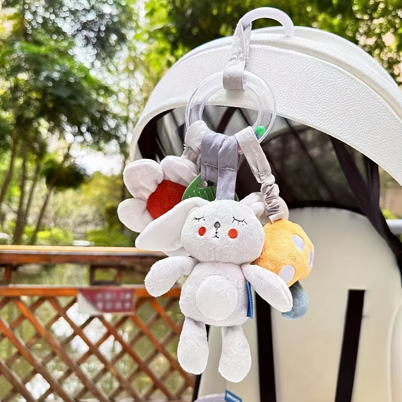 Charming Nordic-style Baby Soothing Toys with Hanging Bed, Hanging Toys, Three-dimensional Plush Characters, and Ringing, Press and Shake Sounds - Perfect for a Variety of Settings