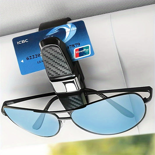 Car Glasses Holder with Multi-Functional Frame for Car Visor Storage