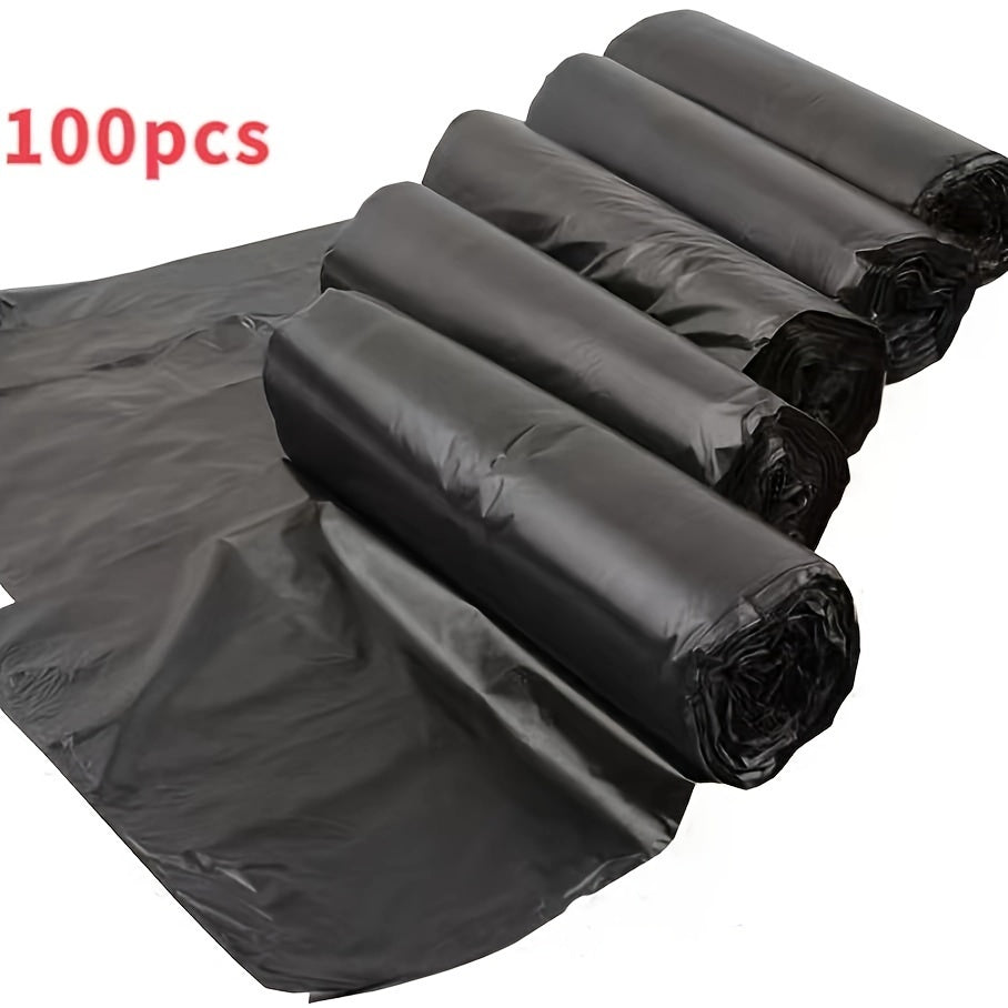 Get 100 pieces of cost-effective black garbage bags, each weighing 180g. Enjoy a special Christmas Halloween promotion price for these bags made from healthy and new materials. Perfect for use at home, in the office, or in the car, these bags are