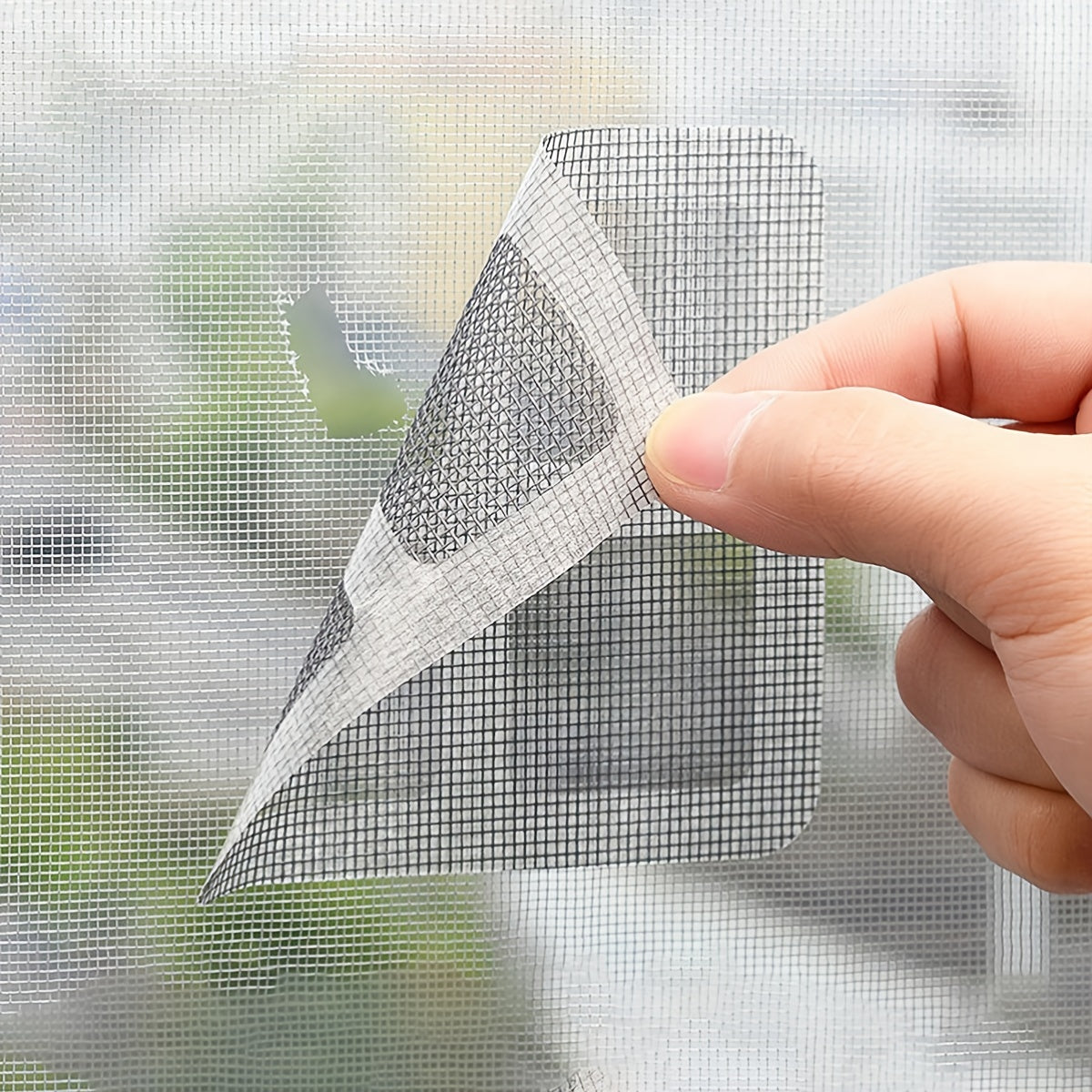 6 Self-Adhesive Window Screen Repair Tapes - 3.94x3.94inch - Simple Application for Patching Door and Window Screen Holes