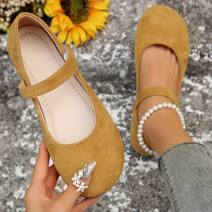 Comfortable round toe flats for women that are perfect for everyday wear.