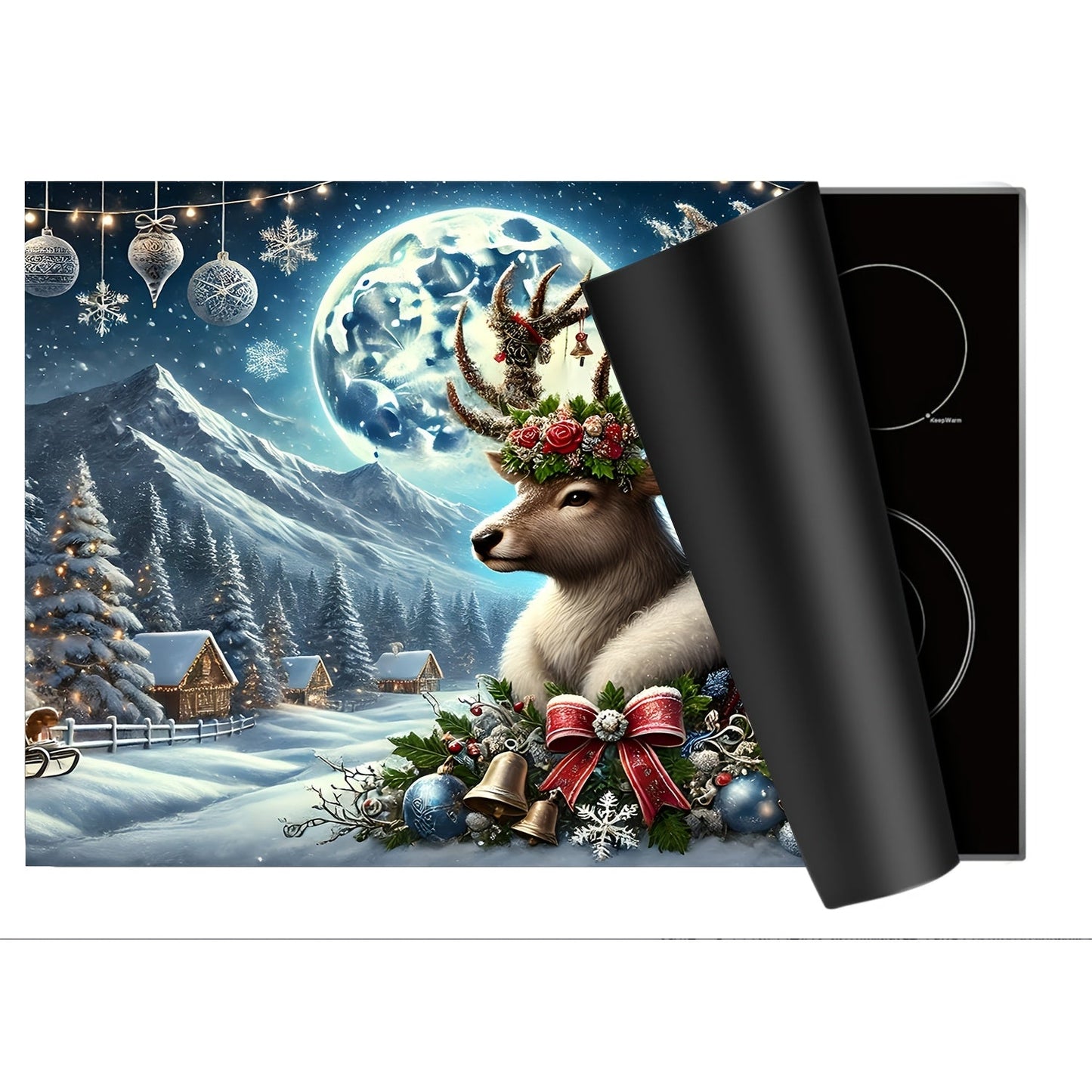 Protect your stove top with our Festive Christmas Deer Stove Top Protector! This non-slip, waterproof, and heat resistant cover is perfect for electric glass stoves, cooktops, washers, dryers, and ironing mats. Easy to clean and no electricity needed.