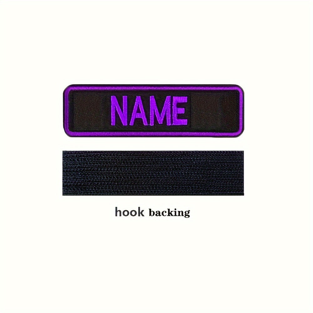 Customize your style with a personalized embroidered name patch for clothing, backpacks, jackets, and more.