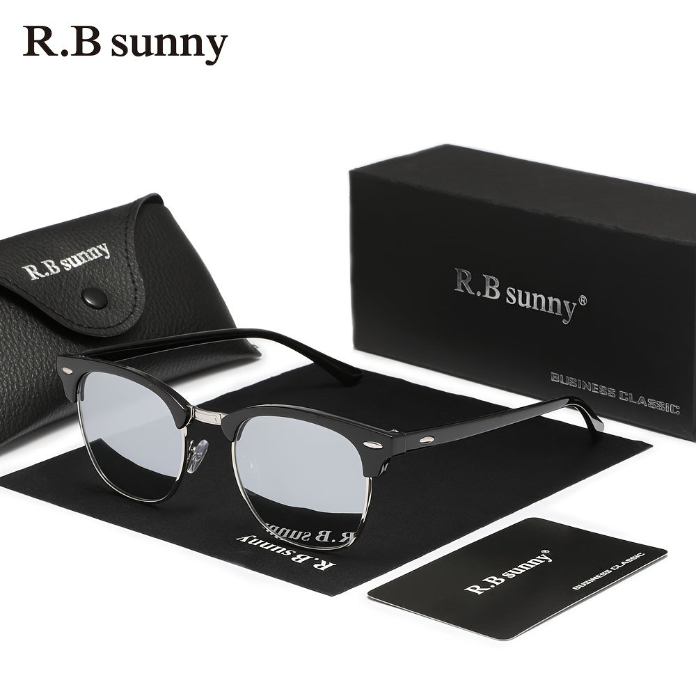 RBSUNNY Classic Fashion Retro Design Full Frame Round Fashion Glasses for Men and Women for Party, Vacation, Travel, and Daily Casual Wear.