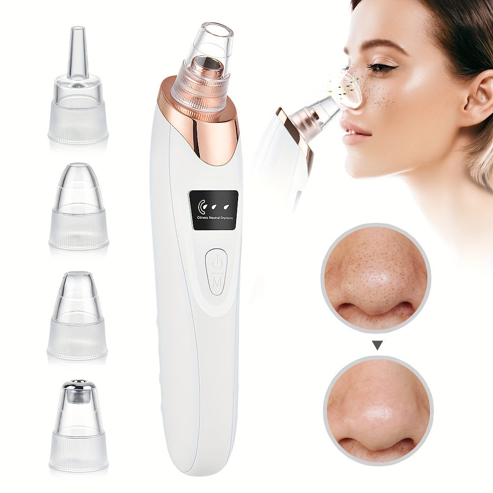 USB Rechargeable Blackhead Remover with 350mAh Lithium Battery for Acne & Mites.