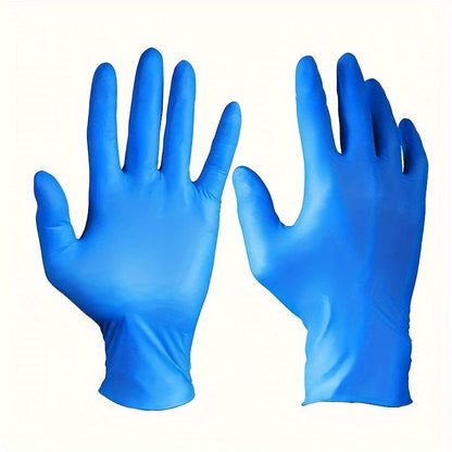 Original Blue Nitrile Disposable Gloves - 2-100pcs, Powder Free, Latex Free, Durable Household Cleaning Supplies. Waterproof gloves suitable for kitchen cleaning, tattoo, hair dyeing, pets, beauty salon, household gadgets.