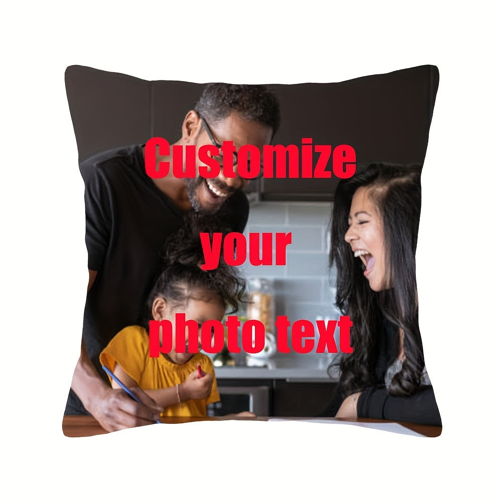 Personalize Your Home Decor with a Custom Ultra Soft Short Plush Cushion Cover featuring Your Wedding Photo. Add Your Own Text, Logo, or Image for a Unique and Personalized Pillowcase. Makes a Perfect Halloween or Christmas Gift. (Pillow Core Not