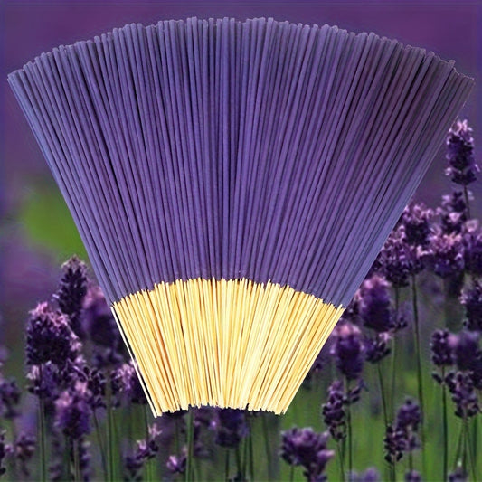 22cm lavender incense available in packs of 24, 96, or 199 sticks, ideal for feminine scents in various settings.