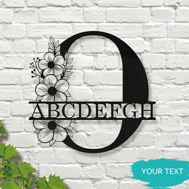 This Elegant Personalized Name Sign with Floral Design is a Customizable Iron Monogram Wall Art that is perfect for Home Decor, Wedding Favors, and Special Celebrations. Suitable for Ages 14 and up.