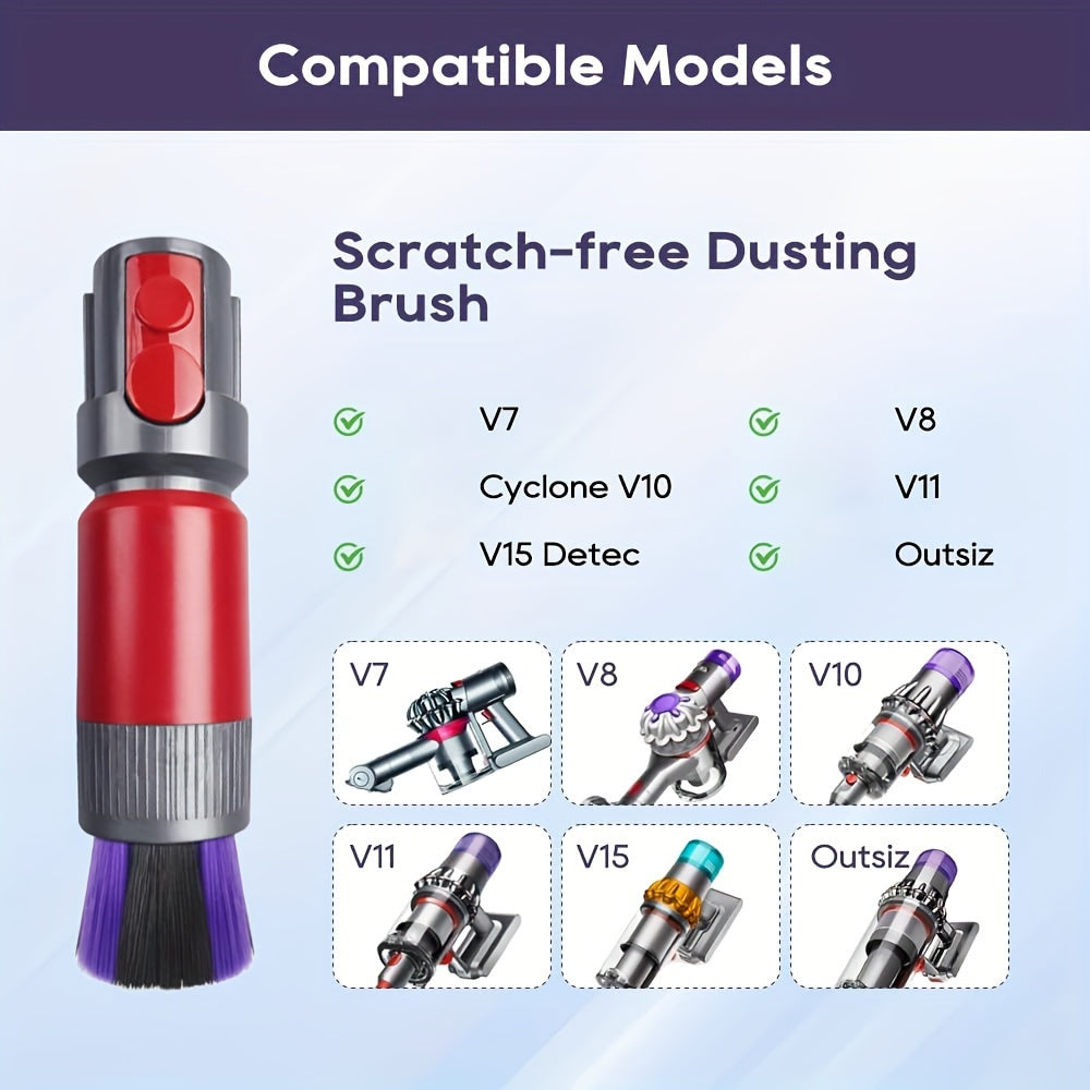 Effortlessly clean your electronics and home with the Traceless Scratch-Free Dusting Brush Hose. Designed with ultrafine bristles, this brush attachment is easy to install and compatible with V7, V8, V10, V11, V12, V15, and Gen5 cordless vacuums.