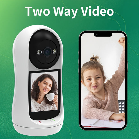 1pc 3MP Dual Way Video Intercom with WiFi, HD Night Vision, Motion Detection, Two-Way Audio. Ideal for Home Monitoring, Pet Watching and Video Calling. USB Charging, Waterproof, No Battery.