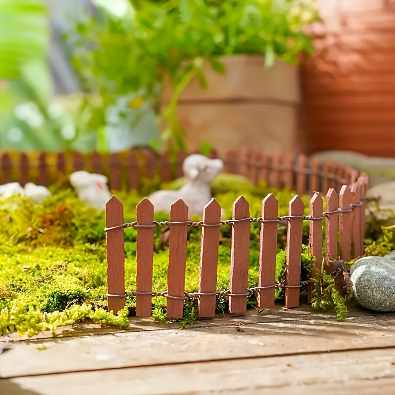 Charming Mini Wooden Fence for Fairy Gardens - Perfect for Home & Garden Decor